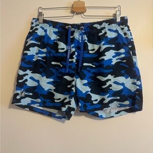 Kangol Blue Camouflage Men's Swim Trunks